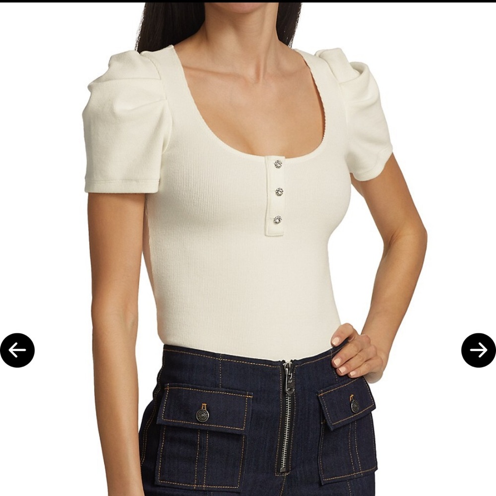 Cinq a Sept Jordan Puff Sleeve Top